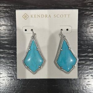 Kendra Scott Silver and Blue Drop Earrings